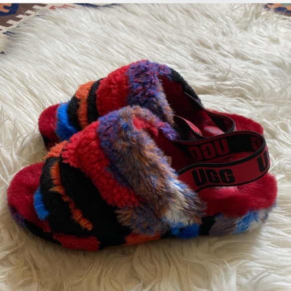 Women Ugg Fur Slides - Picture 3 of 5